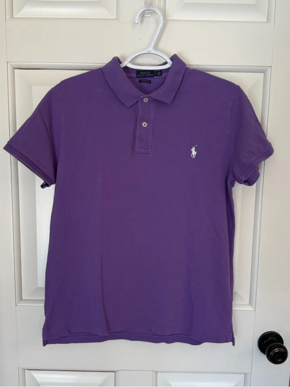 Polo Ralph Lauren Purple Polo Shirt Classic Fit Cotton Short Sleeve 25331